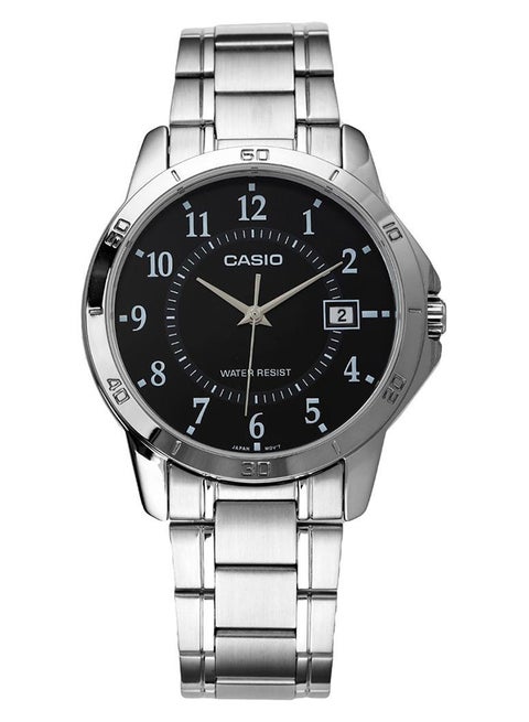 Men's Stainless Steel Analog Quartz Watch MTP-V004D-1BUDF - 42 mm - Silver