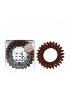 invisibobble Set Of 3 Power Hair Ties Pretzel Brown 