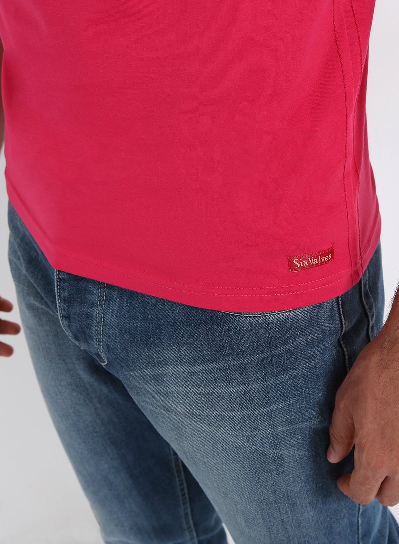 Six Valves Round Neck T-Shirt Red  - Image 4