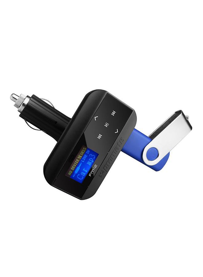 Multi-Function In-Car FM Transmitter Black