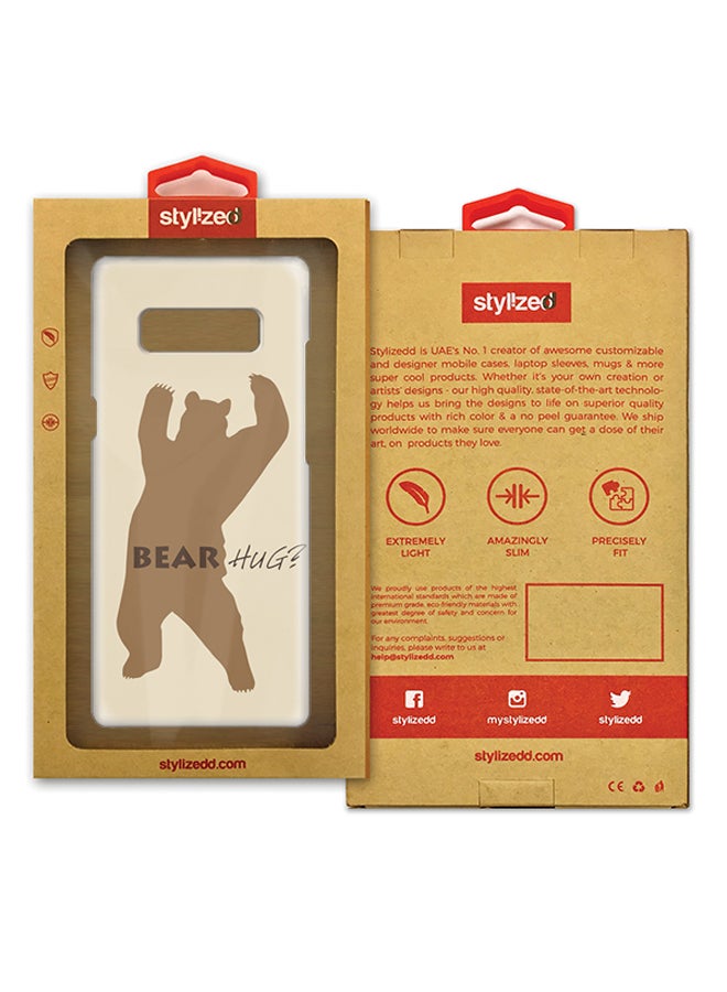 Stylizedd Plastic Slim Snap Case Cover Matte Finish For Samsung Galaxy Note8 Bear Hug - Image 3
