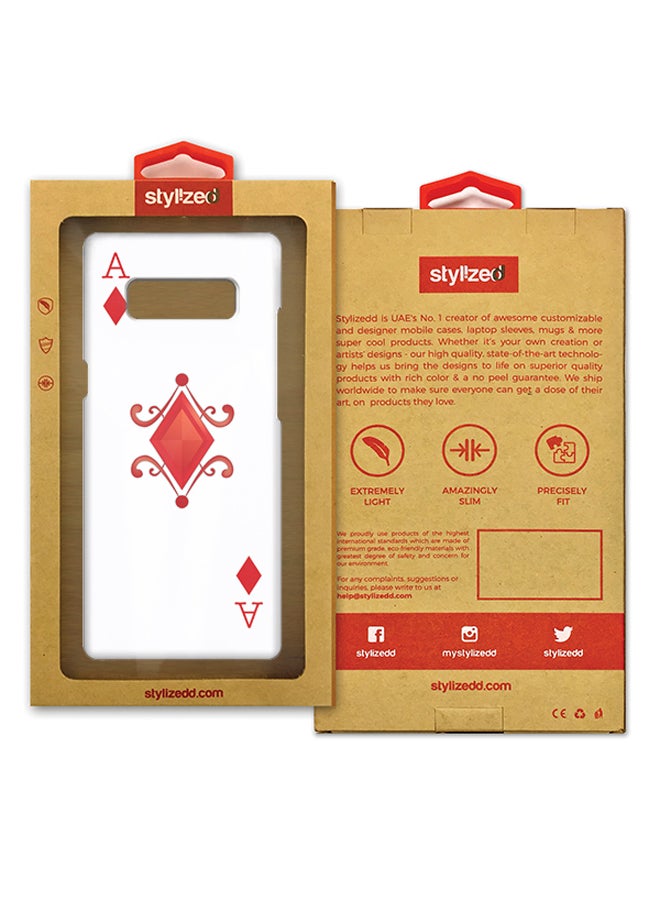 Stylizedd Plastic Slim Snap Case Cover Matte Finish For Samsung Galaxy Note8 Ace Of Diamonds  - Image 3