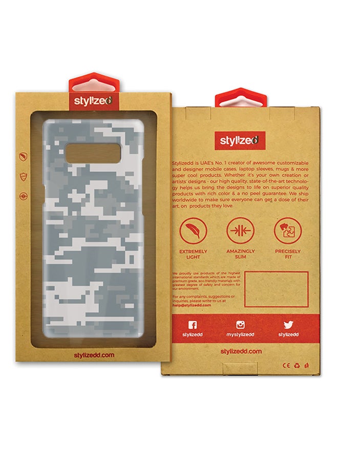 Stylizedd Plastic Slim Snap Case Cover Matte Finish For Samsung Galaxy Note8 Digital Camo  - Image 3