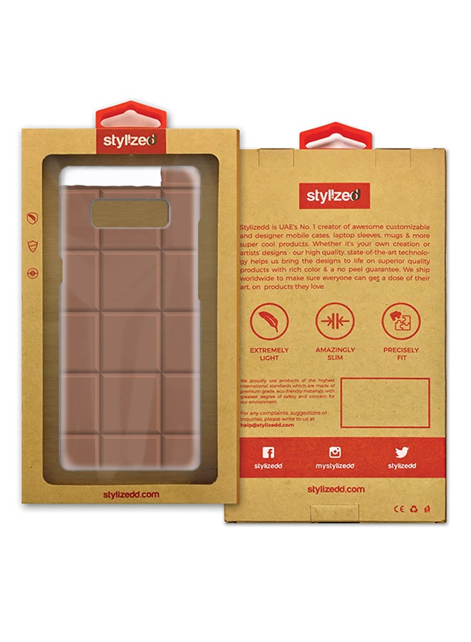 Stylizedd Plastic Slim Snap Case Cover Matte Finish For Samsung Galaxy Note8 Chocolate Bite - Image 3