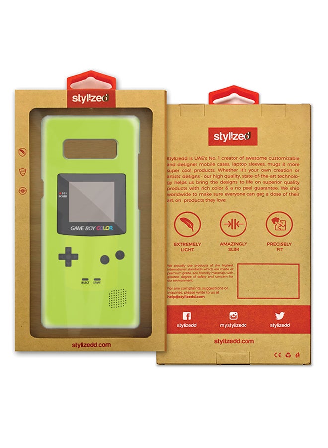 Stylizedd - Plastic Slim Snap Case Cover Matte Finish For Samsung Galaxy Note8 Gameboy Color Green - Image 1