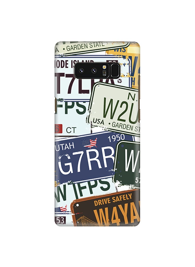 Stylizedd Plastic Slim Snap Case Cover Matte Finish For Samsung Galaxy Note8 Number Plates - Image 1