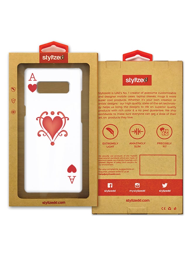 Stylizedd Plastic Slim Snap Case Cover Matte Finish For Samsung Galaxy Note8 Ace Of Hearts  - Image 3