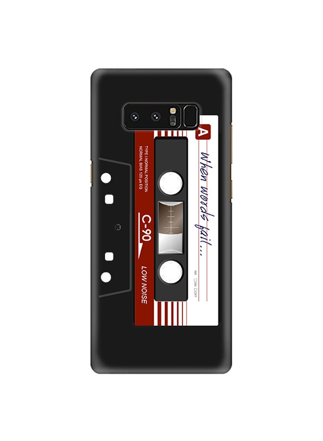 Stylizedd Plastic Slim Snap Case Cover Matte Finish For Samsung Galaxy Note8 When Words Fail (Black Tape) - Image 1