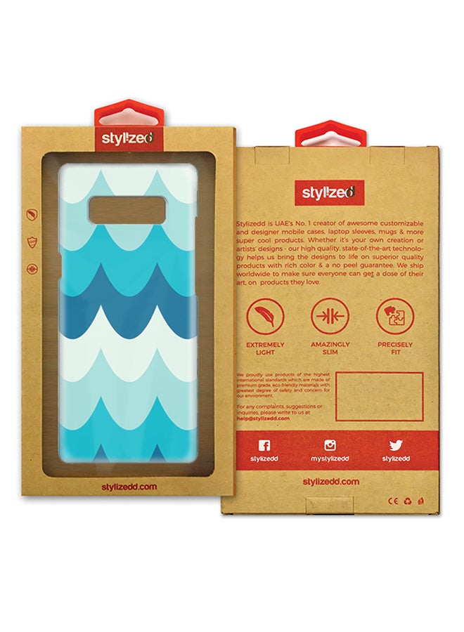 Plastic Slim Snap Case Cover Matte Finish For Samsung Galaxy Note8 Wavy Waves