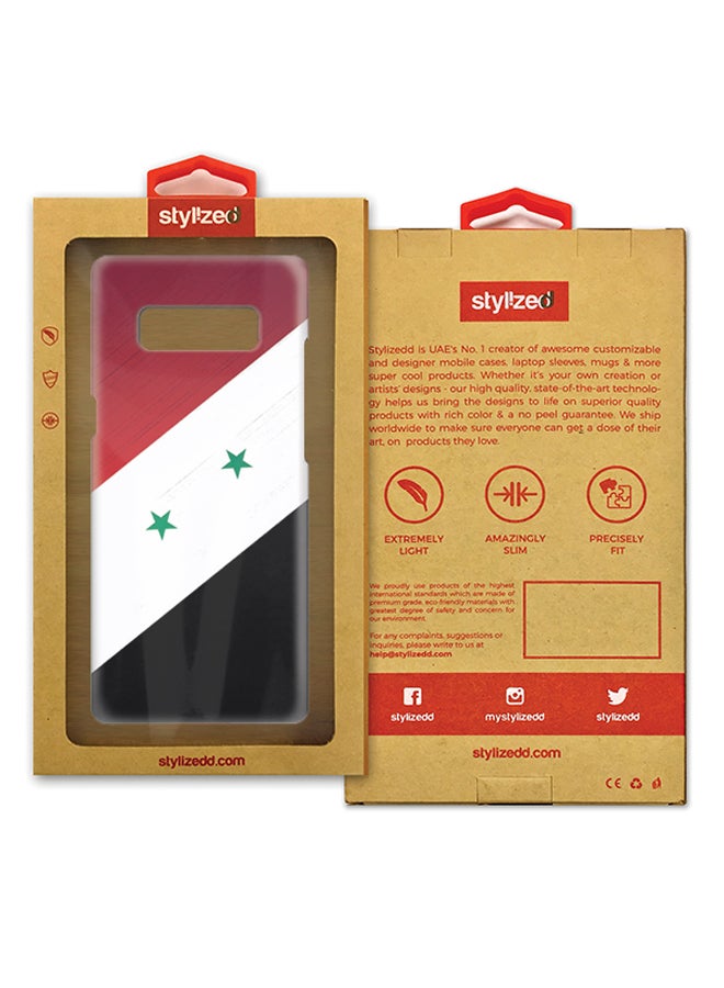 Stylizedd Plastic Slim Snap Case Cover Matte Finish For Samsung Galaxy Note8 Flag Of Syria - Image 3