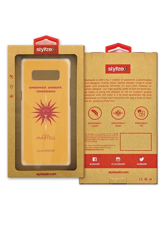 Stylizedd Plastic Slim Snap Case Cover Matte Finish For Samsung Galaxy Note8 GOT House Martell - Image 3