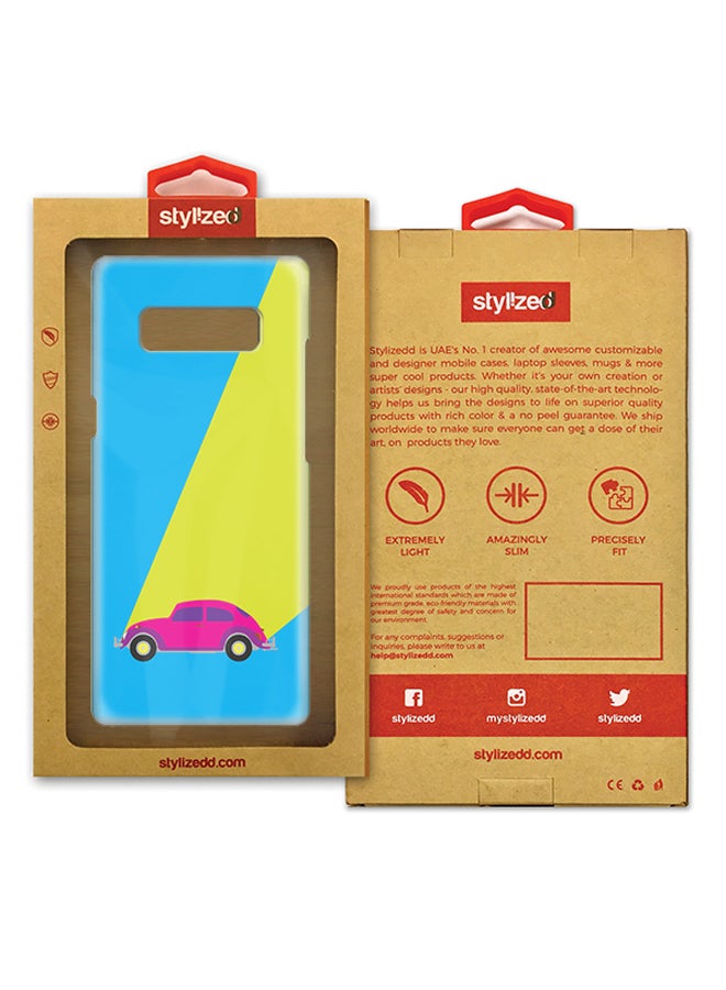 Plastic Slim Snap Case Cover Matte Finish For Samsung Galaxy Note8 Retro Bug Blue