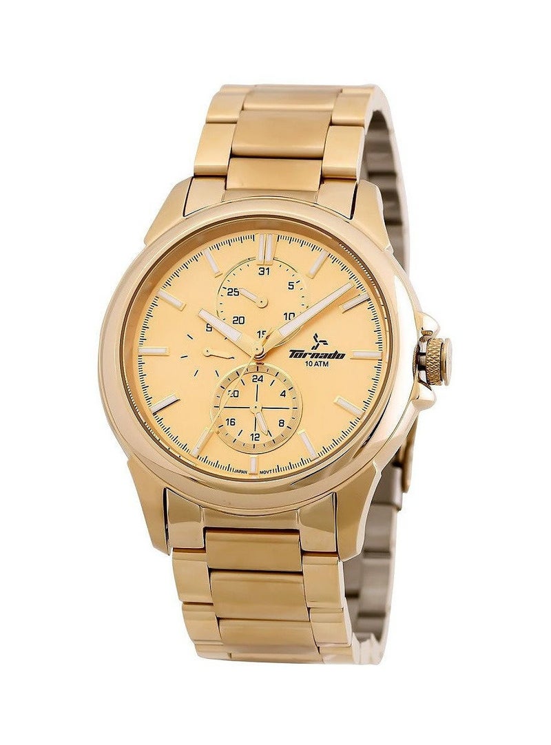TORNADO - men Chronograph Display Stainless Steel Strap Watch T6107-GBGC - Image 1