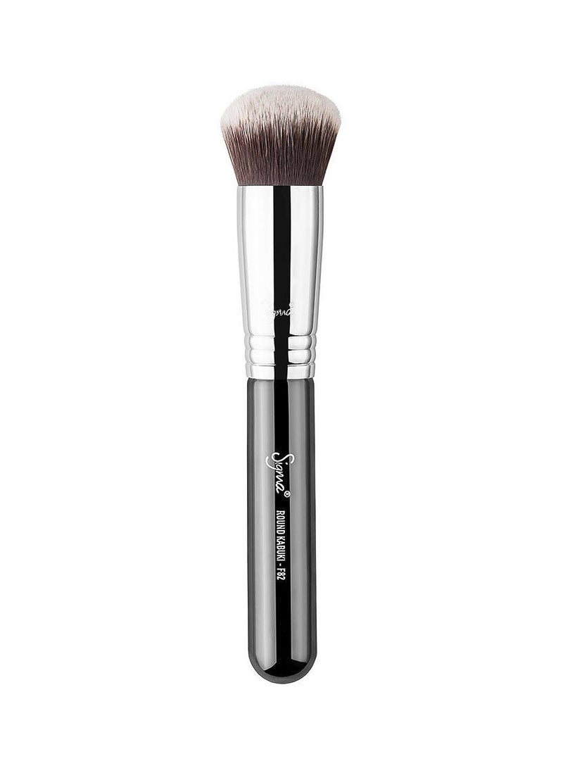 Sigma Beauty - F82 Round Kabuki Brush Black/Silver - Image 1