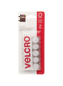 Velcro 15-Piece Sticky Back Coins Clear 0.625inch 
