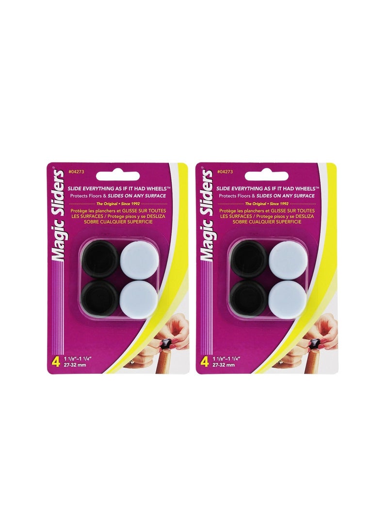 Magic Pack Of 4 Sliding Disc Blue/Black 1.5inch