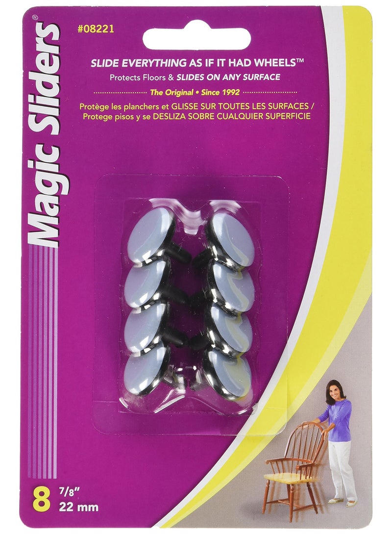 Magic Pack Of 8 Slide Disc Blue 0.75inch