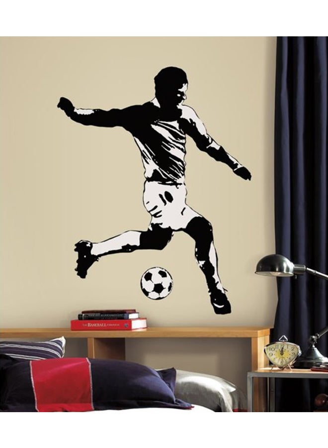 RoomMates - Soccer Player Wall Decal Black/White - Image 1