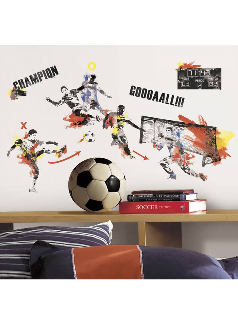 RoomMates Men's Soccer Champion Wall Decals