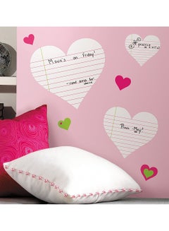 Heart Notepad Dry Erase Wall Decals Multicolour
