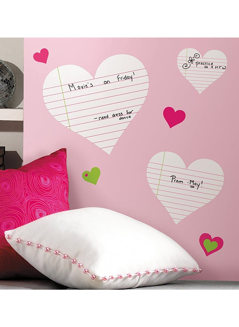 RoomMates Heart Notepad Dry Erase Wall Decals Multicolour 
