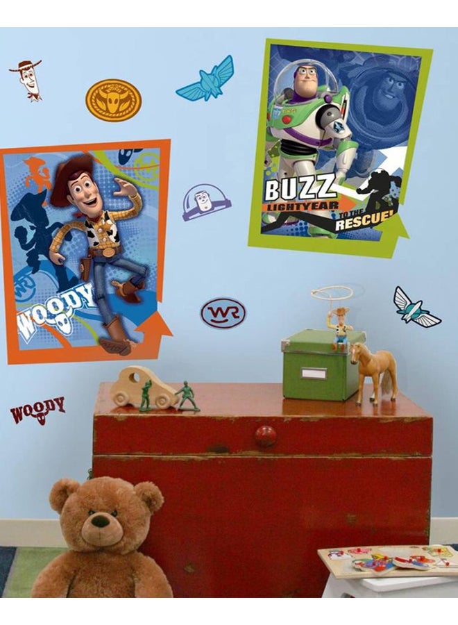 RoomMates Toy Story Buzz And Woody Peel And Stick Giant Wall Decals Multicolour 