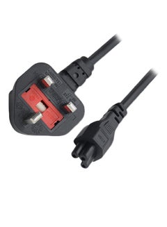 Vmax Laptop Power Cable With UK Plug And Fuse 0.5mm Black  - Image 1
