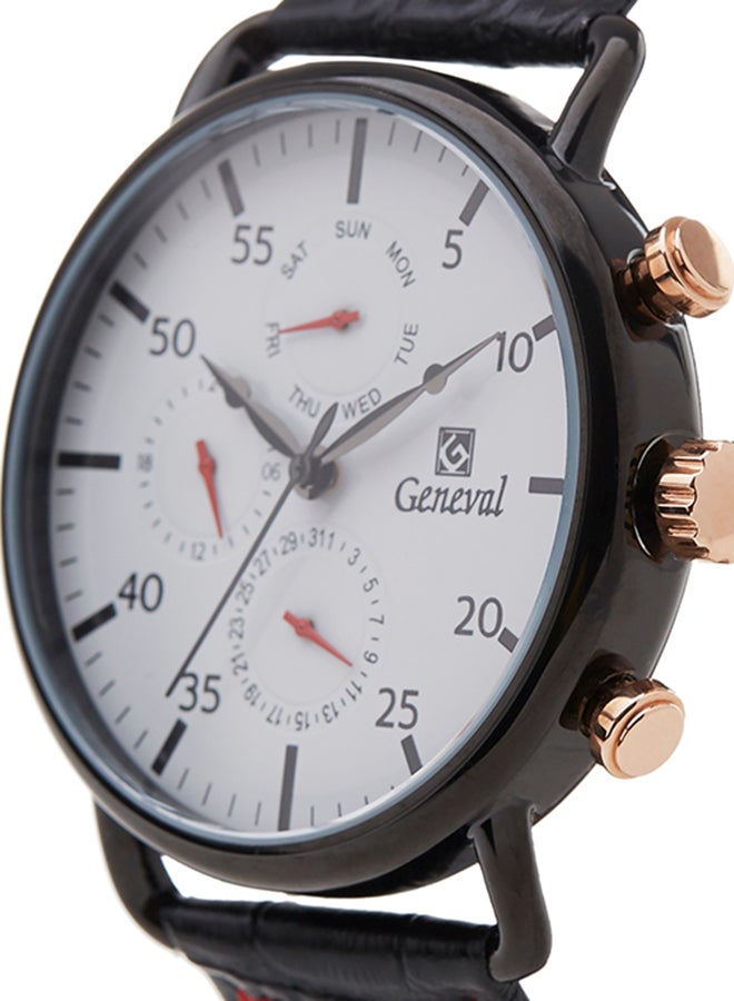 Geneval of Switzerland Men's Analog Wrist Watch GL1515BRWB - 40 mm - Black - Image 3