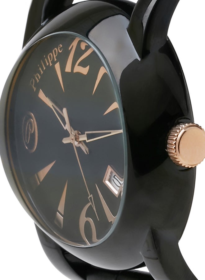 فيليب مورالي السويسرية ساعة يد بعقارب طراز L0723BBBB - مقاس 34 مم - لون أسود للرجال - Image 3