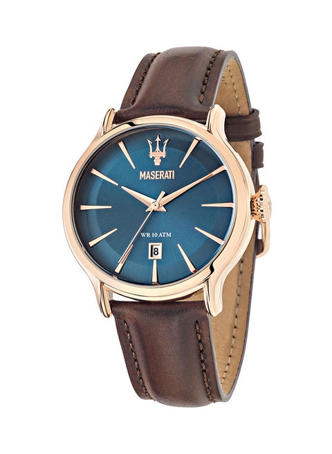 men Epoca Leather Quartz Watch R8851118001
