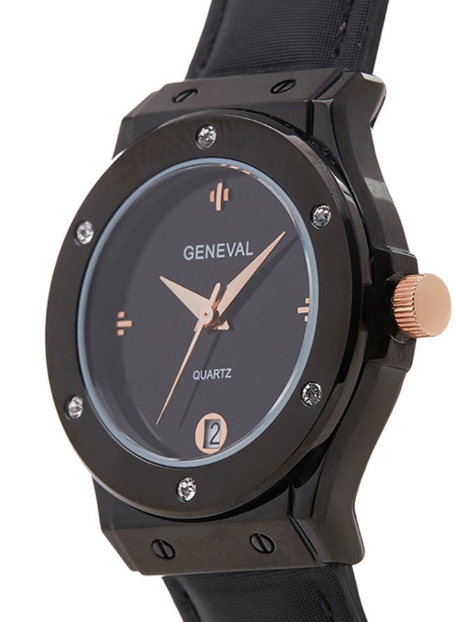 Geneval of Switzerland Women's Analog Watch GLS1612BRBB - 30 mm - Black  - Image 3