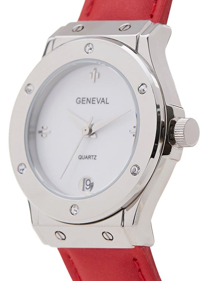 جينيفال من سويسرا ساعة يد بعقارب طراز GLS1612WWR - 33 ملم - لون أسود للنساء - Image 3