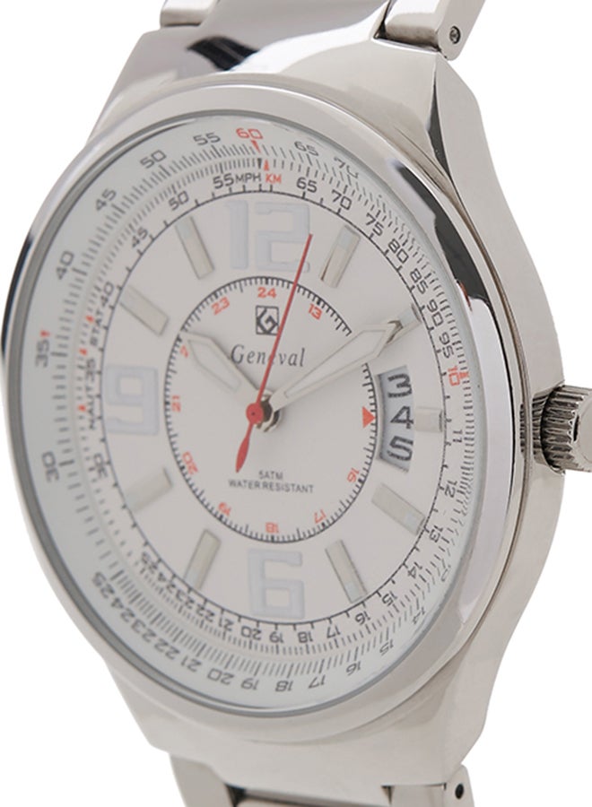 Geneval of Switzerland Men's Analog Wrist Watch GM121WW - 40 mm - Silver  - Image 3