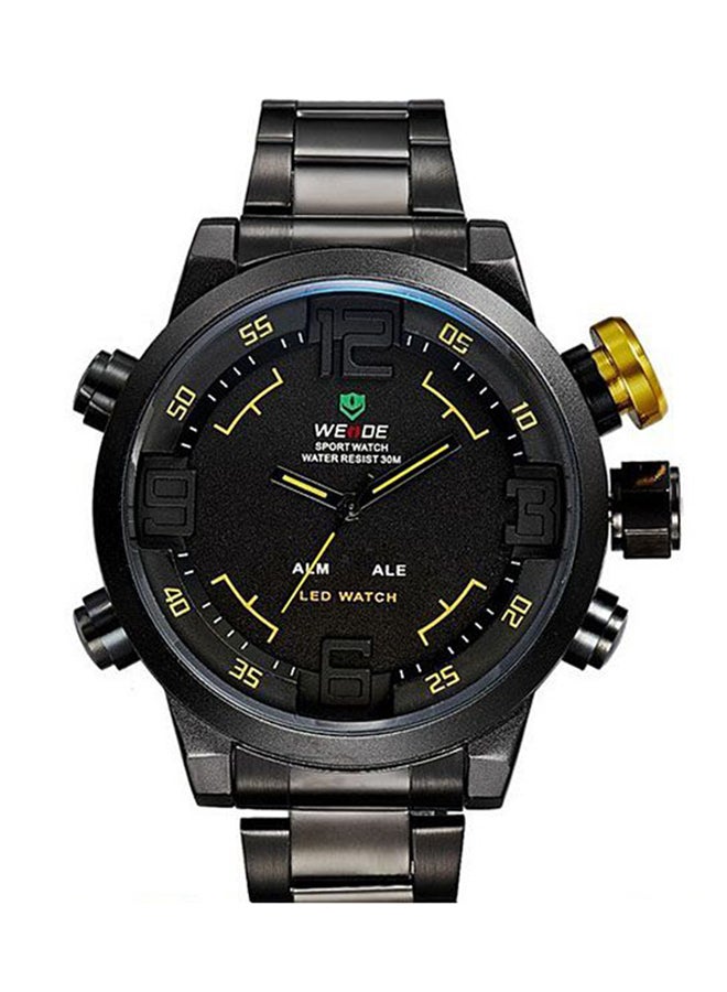 Men's LED Sports Waterproof Design Alarm Analog/Digital Watch WT1061Y2