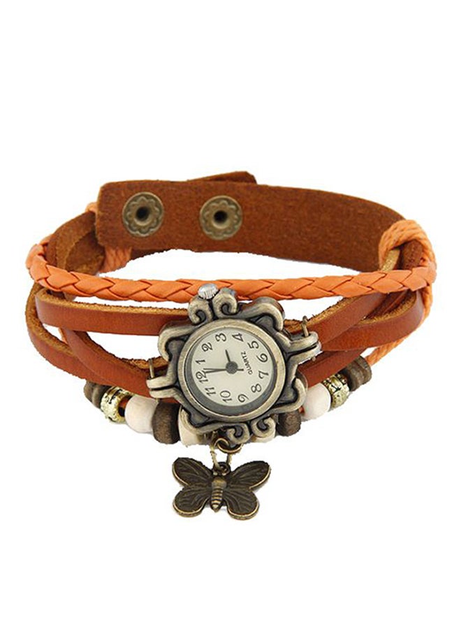 Boho Women's Vintage Inspired Butterfly Bracelet Analog Watch 