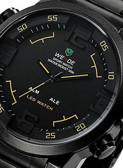 Men's LED Sports Waterproof Design Alarm Analog/Digital Watch WT1061Y2
