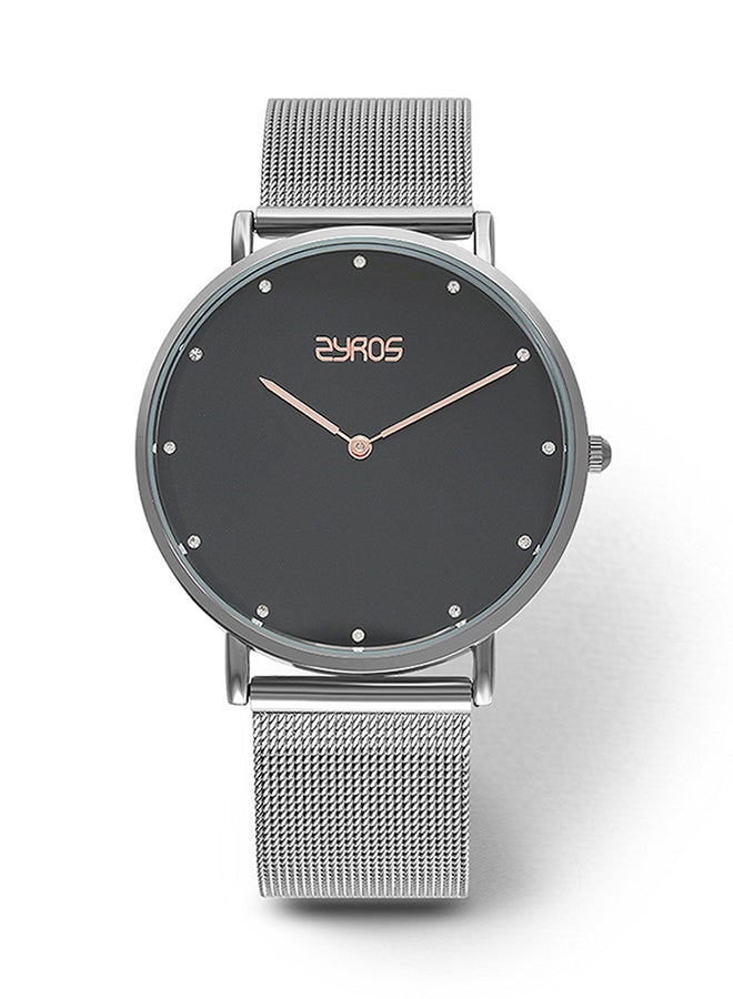 ZYROS - Men's Mesh Analog Watch ZY9002M040402 - 32 mm - Silver - Image 1