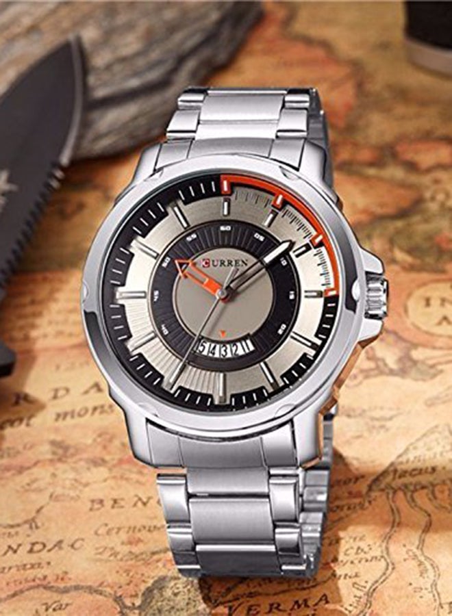 كارين ساعة يد من الستانلس ستيل مقاومة للماء بعقارب طراز 8229 للرجال - Image 4