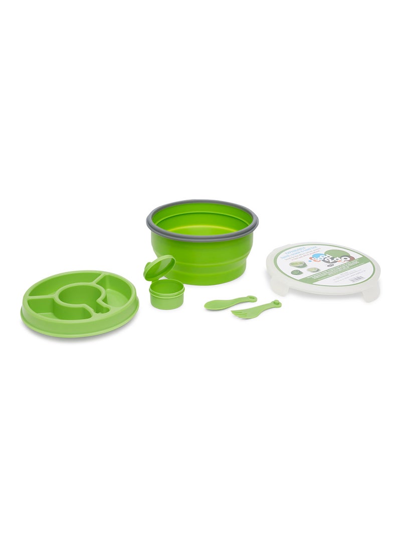 Good 2 Go Round Box With Compartments Green 1.8Liters  - Image 2