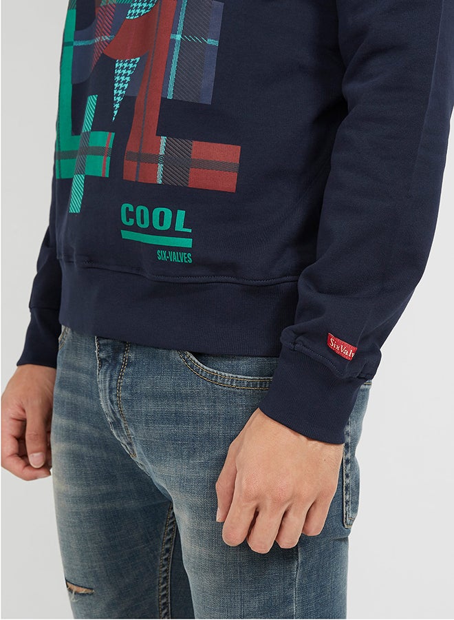 Six Valves - Printed Sweatshirt Blue - Image 1