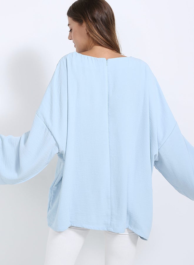 ميلا بلوزة شفافة أزرق فاتح - Image 2