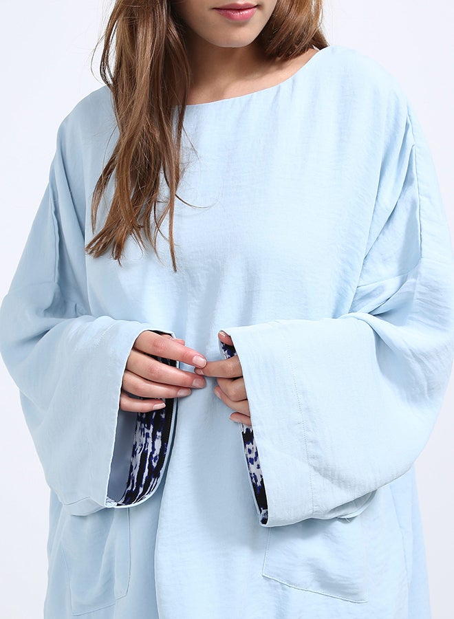 ميلا بلوزة شفافة أزرق فاتح - Image 4