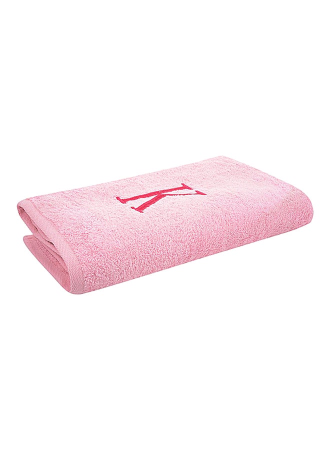 Style Premiere - Embroidered K Bath Towel Pink 76x140cm - Image 1