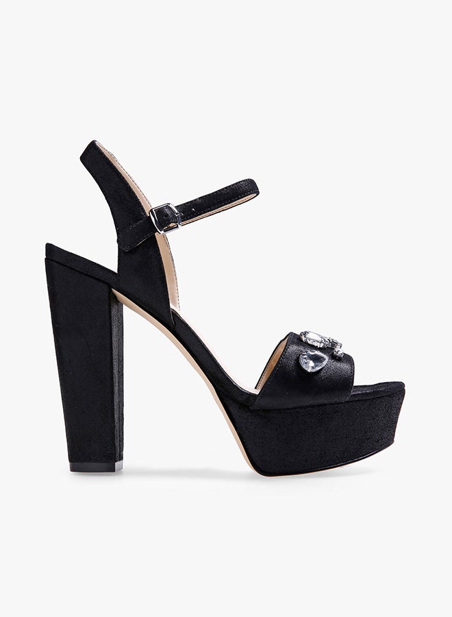NINE WEST Caemelina High-Heel Sandals Black - Image 3