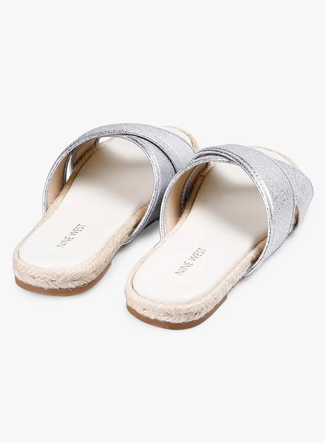 NINE WEST Yamuna Slides Silver