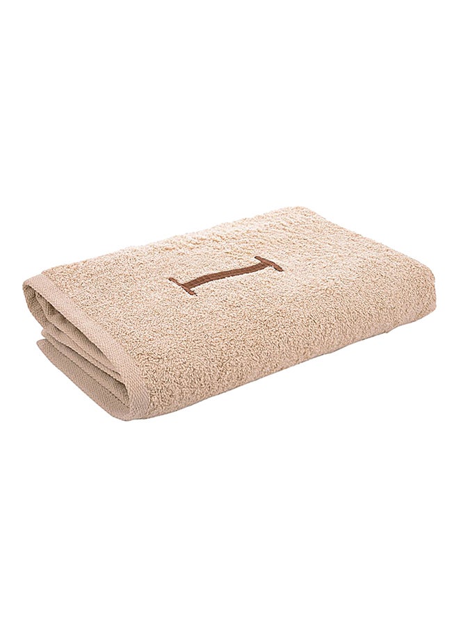 Style Premiere Embroidered I Bath Towel Beige 76x140cm  - Image 1