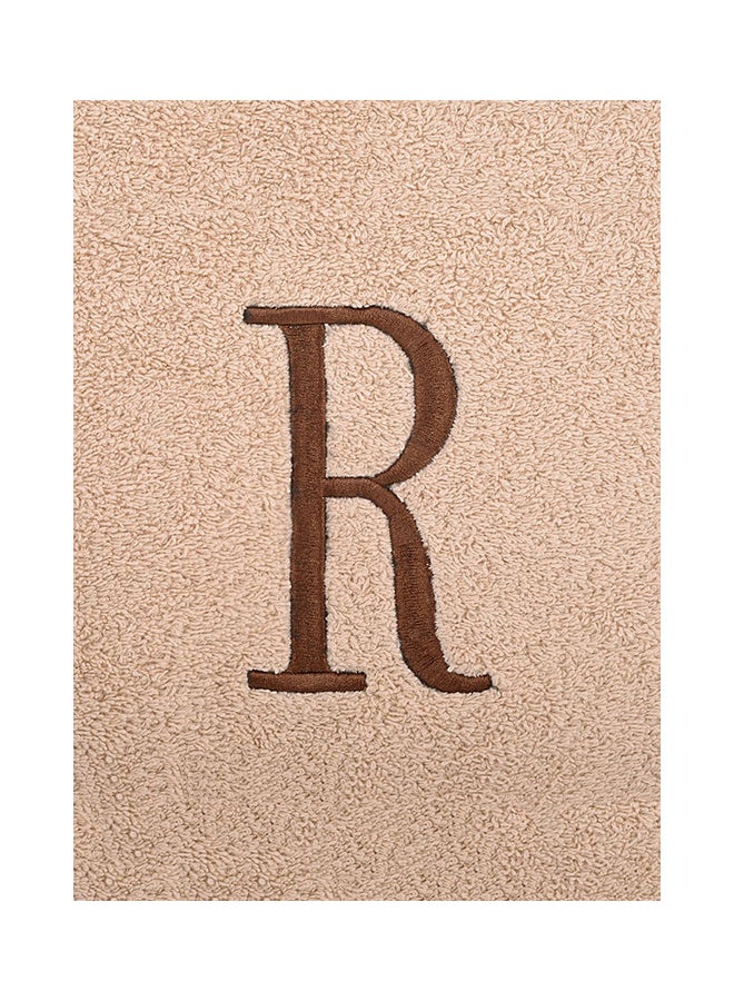 Style Premiere Embroidered R Bath Towel Beige 76x140cm  - Image 3