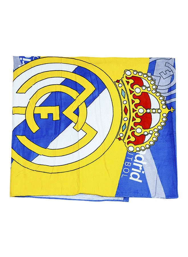 Real Madrid FC Bath and Beach Towel Blue/Yellow