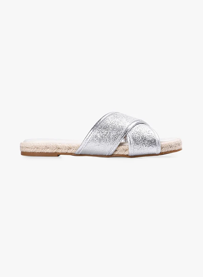 NINE WEST Yamuna Slides Silver