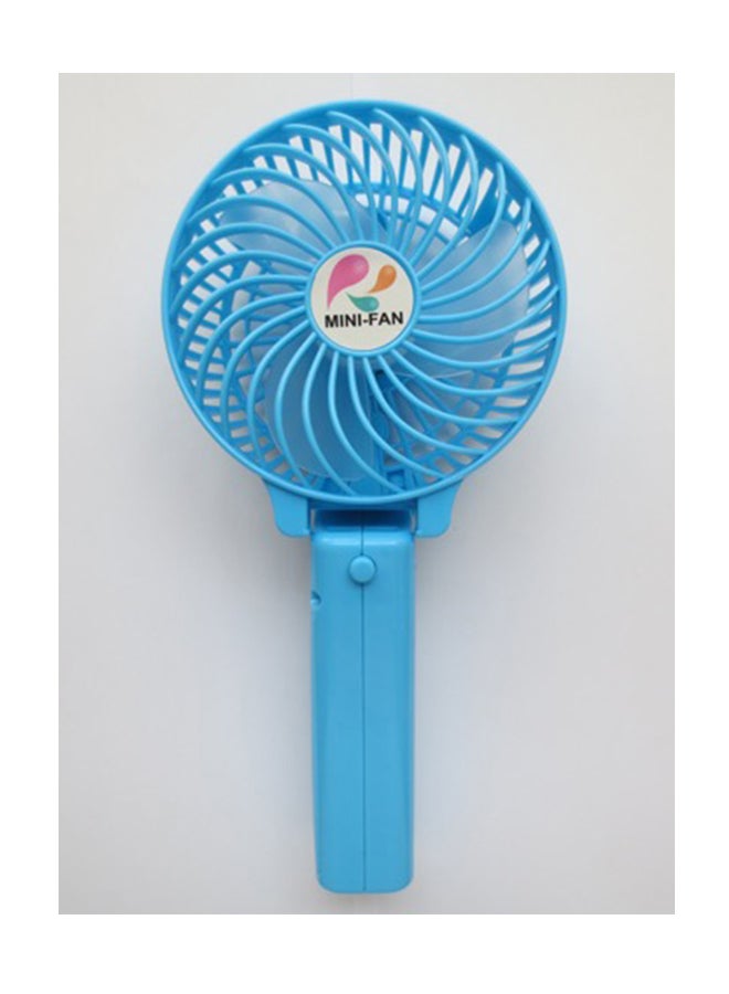 Generic - Portable Mini Hand And Desk Fan With Rechargeable Battery And Usb Cable Blue Blue - Image 1